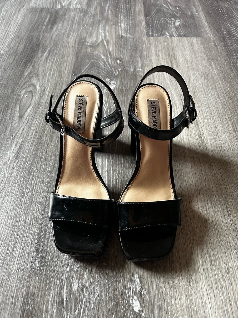 Steve Madden Black Ankle-Strap heels